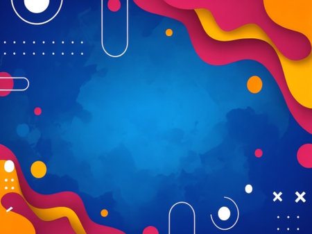 Abstract background with colorful paper cut shapes. Vector illustration. Eps10の素材