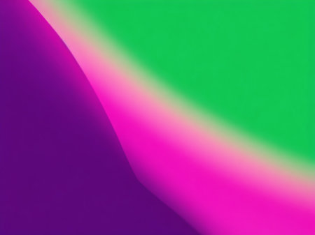 abstract background with pink and green gradient colors and curved lines in the middleの素材