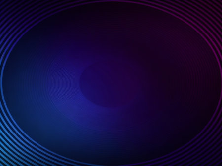 abstract background with circles and lines in dark blue and purple colorsの素材
