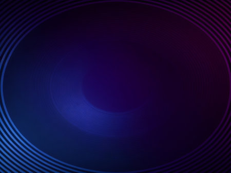 Dark purple abstract background with concentric circles. Vector Illustration.の素材
