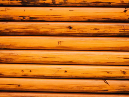 Bamboo wall background or texture. Close up of bamboo wall.の素材