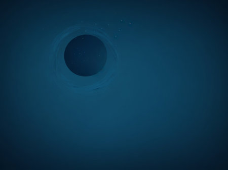 Abstract space background with stars and nebula in deep blue color.の素材