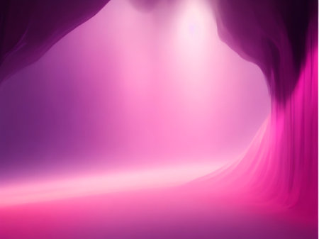 abstract scene of stage with spotlights in purple and pink toneの素材