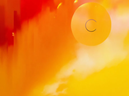 Crescent moon in the sky at sunset. Abstract background with space for textの素材