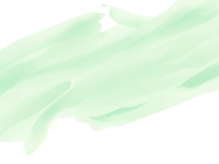 green silk or satin luxury cloth texture isolated over the white backgroundの素材