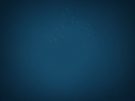 Abstract dark blue background with golden stars. 3D rendering illustration.の素材