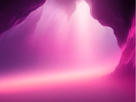 Abstract purple background with light in the cave. 3d rendering.の素材