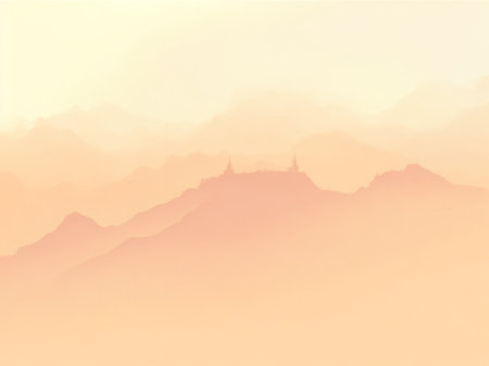 Mountains background. Mountain landscape. Mountain silhouettes. Vector illustration.の素材