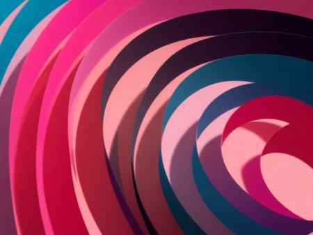 abstract colorful spiral background, 3d render illustration with soft focusの素材