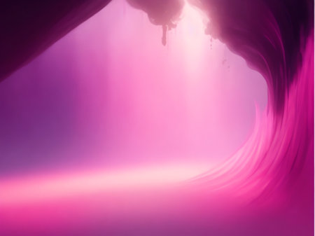 abstract scene with light rays from the stage and purple wave backgroundの素材