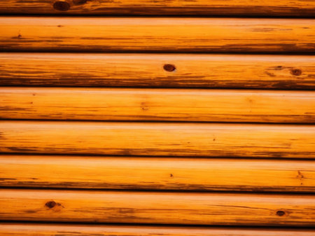 Wooden wall background or texture. Close up of wooden wall.の素材