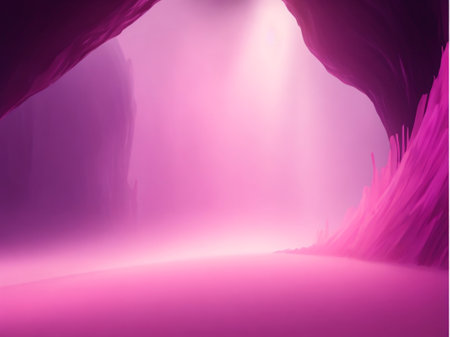 3d rendering of an empty room with neon light and ultraviolet lightの素材