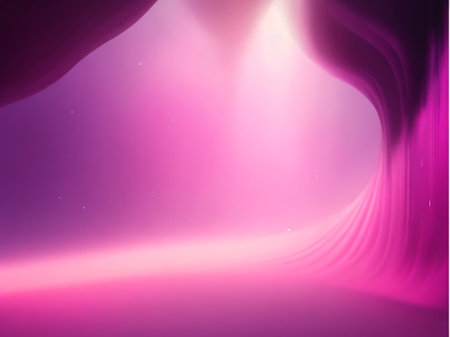 Pink light in the dark, 3d render, computer generated abstract backgroundの素材