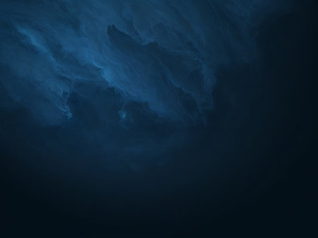 Abstract blue background. Fantasy fractal texture. Digital art. 3D rendering.の素材