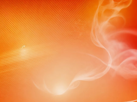 abstract  orange  background with some smooth lines in it and some smokeの素材