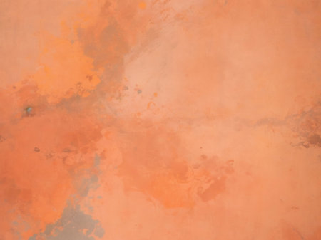 Orange color grunge wall texture background for interior or exterior design.の素材