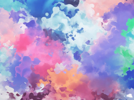 Abstract watercolor background. Digital art painting. Colorful texture.の素材