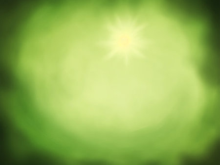 green background with some smooth lines in it and a star in the middleの素材