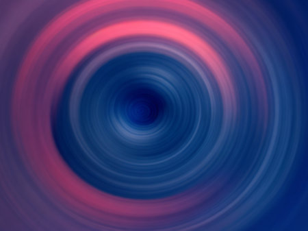 abstract background with blue and pink circles, radial blur effect.の素材