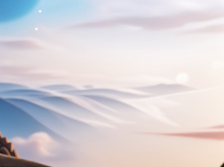 Abstract blurred background, bokeh effect. 3D rendering.の素材