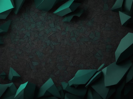 Abstract 3d rendering of chaotic geometric shapes. Modern background design.の素材