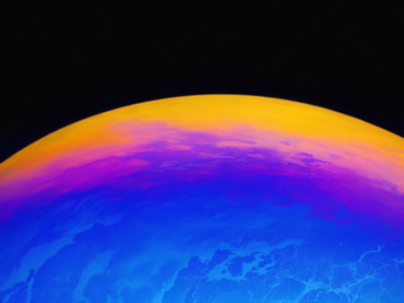Colorful planet in space. Elements of this image furnished by NASAの素材