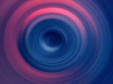 abstract background with blue and pink circles, radial motion blur.の素材