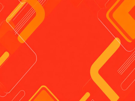 abstract orange background with rounded corners and lines in a modern styleの素材