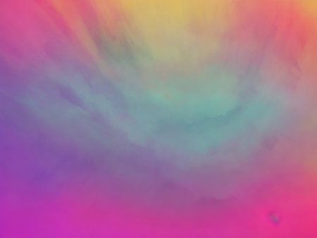 Rainbow sky background with a pastel colored, gradient pastelの素材