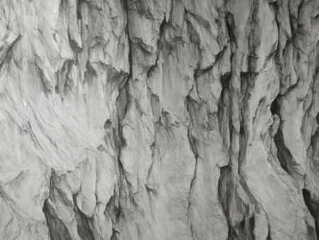 Cave with stalactites and stalagmites. Natural background.の素材