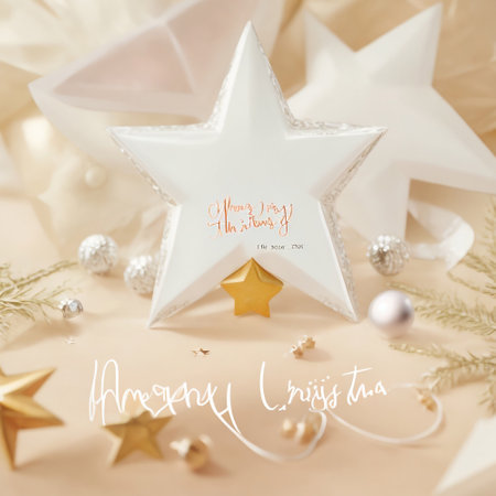 Christmas greeting card. Merry Christmas and Happy New Year. Selective focus Holidayの素材