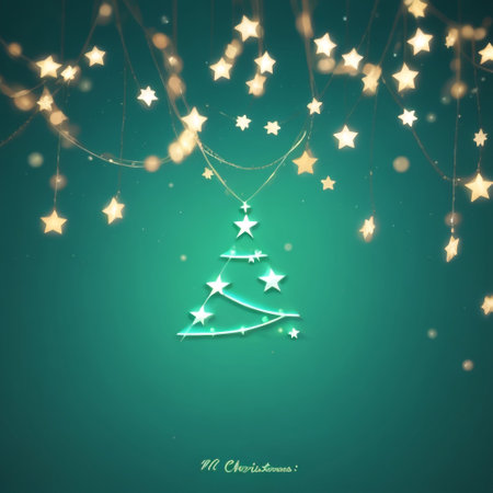 Christmas background with Christmas tree and lights. Vector illustration. Eps 10の素材
