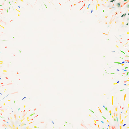 Colorful confetti on a white background. Festive background.の素材