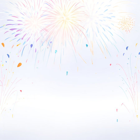 Happy new year fireworks confetti background images collections cute wallpapers ai generatedの素材