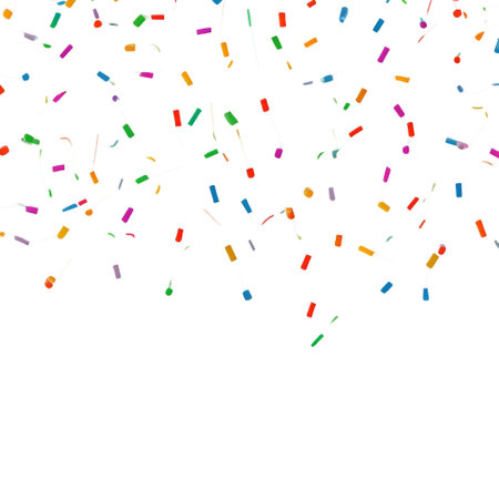 Colorful confetti isolated on white background. Vector illustration for your designの素材