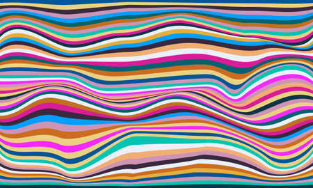 Abstract background in colorful curved lines