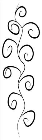 Ribbon pattern for the border. Floral motif border to decorate the edge of the leafのイラスト素材