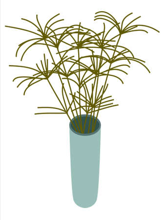 Home plant in a pot for interior decoration in illustrationのイラスト素材