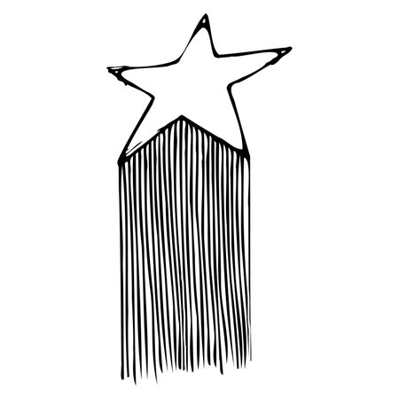 boho pendant vector in the shape of a star doodle illustrationのイラスト素材