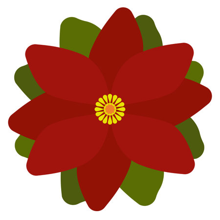 simple shape flower vector elementのイラスト素材