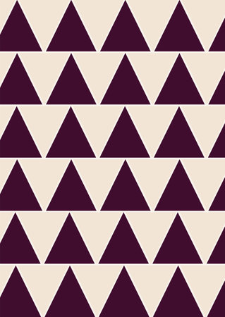 vertical geometric vector background of purple and beige triangles