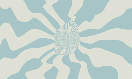 Psychedelic object made of simple shapes about summer