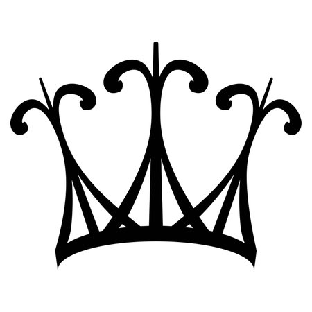 crown vector outline silhouette one colorのイラスト素材