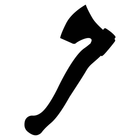 Ax vector icon. Flat black symbol. Pictogram is isolated on a white background. Designed for web and software interfaces.のイラスト素材