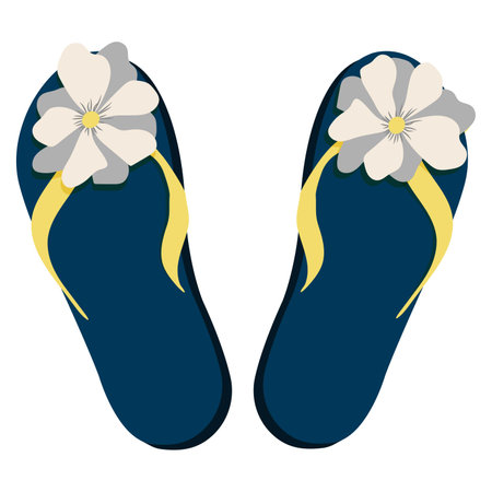 beach summer flip-flops for relaxing on vacationのイラスト素材