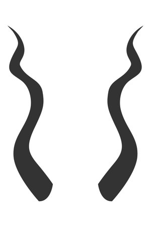 Elegant black smoke icon on white background. Vector illustration.のイラスト素材