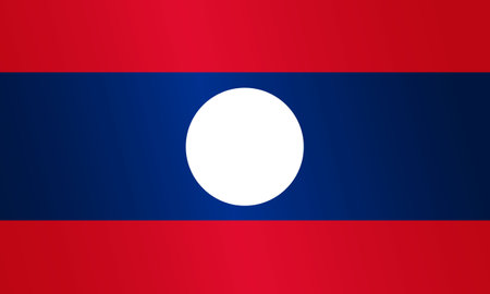 National flag of Laos. Vector elementのイラスト素材