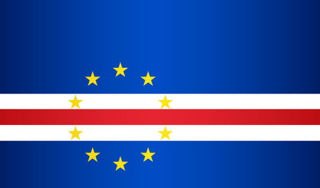 National flag of the Republic of Cape Verde. Vector symbolのイラスト素材