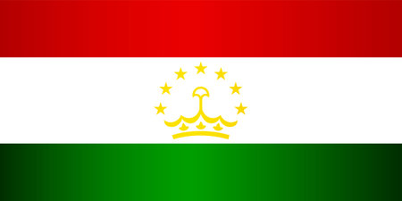National Flag of the Republic of Tajikistan. Vector Elementのイラスト素材