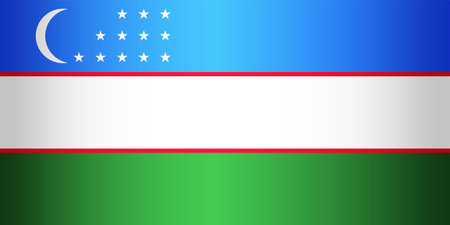 National Flag of the Republic of Uzbekistan. Vector elementのイラスト素材